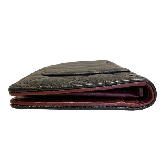 ❤️SOLD❤️2012 CHANEL Continental Black Caviar Quilted CLASSIC Leather Wallet - Picture 13 of 16